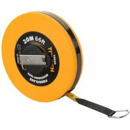 TOLSEN Fiberglass Measuring Tape ABS Plastic Case with a Plated Flush Winding Handle 35023